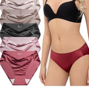 Women’s Seamless Satin Bikini Panties - Pack of Mixed Colors